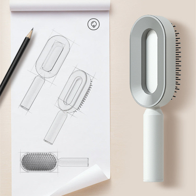 PureBrush™ Self-Cleaning Detangling Hairbrush